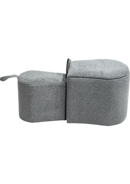 Linos Bohem Matruşka Puf/bench Seti, Gri
