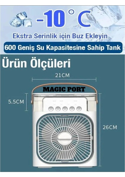 Taşınabilir Hava Nemlendirici Fan ve Buhar Makinesi, Rgb Işıklı, Ev ve Ofis Için Mükemmel fırsatları