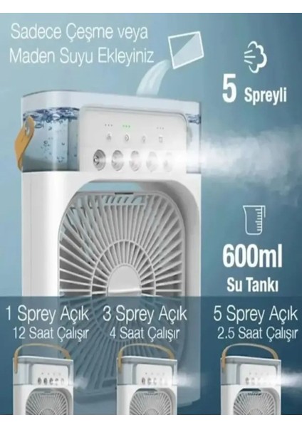 Taşınabilir Hava Nemlendirici Fan ve Buhar Makinesi, Rgb Işıklı, Ev ve Ofis Için Mükemmel indirimleri