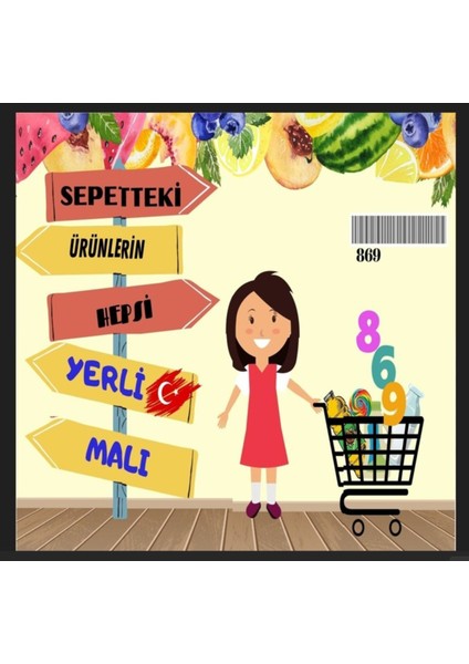 Yerli Malı,yerli Mallarımız,okul Etkinlik,okul Panosu,kumaş Pano 150X200