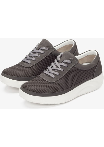 Deri-Triko Erkek Günlük Yürüyüş Ayakkabısı - 1915 Nt-Gri KK064 fırsatları