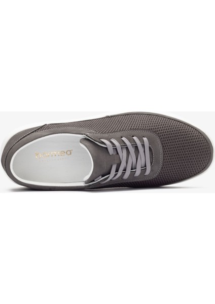 Deri-Triko Erkek Günlük Yürüyüş Ayakkabısı - 1915 Nt-Gri KK064 indirimleri