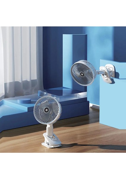 Şarjlı Masaüstü Fan, Beyaz, Hafif ve Taşınabilir Serinlik Sağlar fiyatları