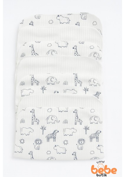 7’li Hayvan Figürlü %100 Pamuk Ribana Bebek Ağız Mendili Emici ve Yumuşak Ağız Bezi Seti 20X20CM modelleri