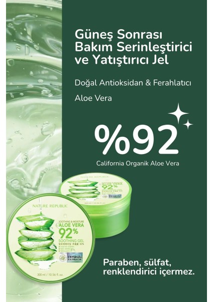 Soothing Moisture Aloe Vera Soothing Gel - Organik Aloe Yatıştırıcı Jel indirimleri