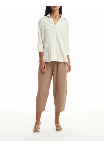 Fakir Kol Düğmeli Gömlek Naturel fırsatları