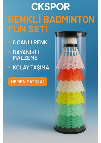 6 Lı Badminton Topu Renkli Mantar Başlı Badminton Topu fiyatları