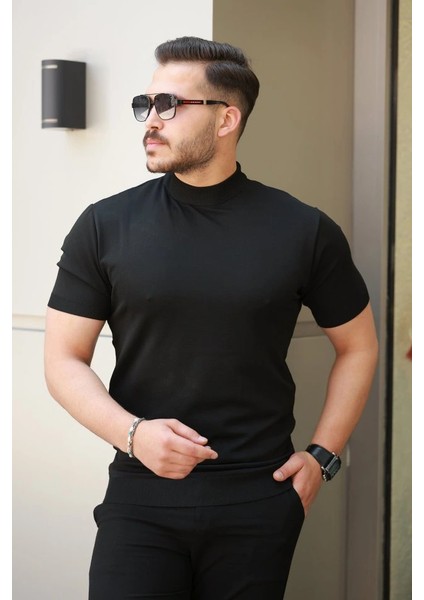 Erkek Yarım Balıkçı Yaka Kısa Kollu Tişört fiyatları