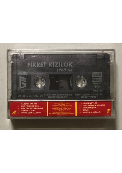 Fikret Kızılok 1968'LER Kaset (Orijinal Dönem Baskı Kaset) fiyatları