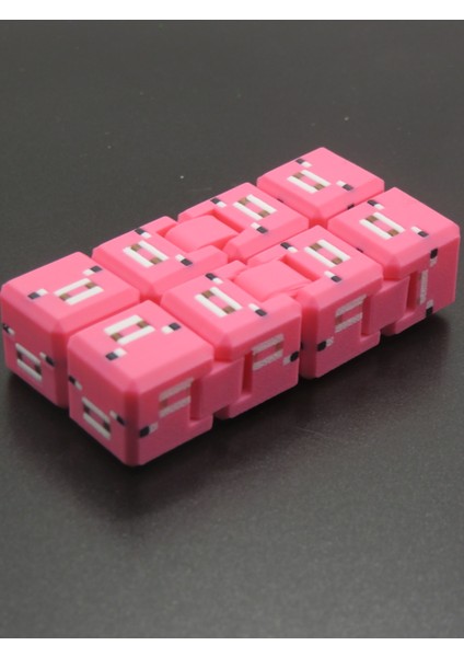 Domuz Temalı Pikselli Sonsuz Küp – 3D Özel Baskı Fidget Oyuncak