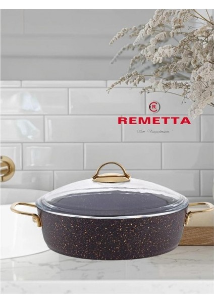 Granit Gold Basık Tek Tencere 32 cm