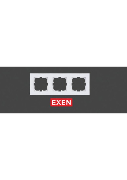 Karell Beyaz Üçlü Çerçeve (Exen 200-010000-103)