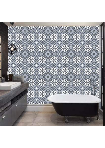 Decohandy Pvc Duvar Karosu 30X30CM 4'lü Paket - Çini Desen 0,36M2 modelleri