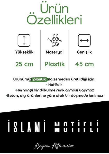Islami Motifli Dekoratif Obje, Biblo, Dekor fiyatları