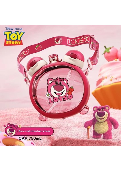 Çilek Ayı Serisi Yalıtımlı Kupa Yüksek Değerli Taşınabilir Sevimli Kupa Damla Geçirmez Pipetli Kur (Yurt Dışından)