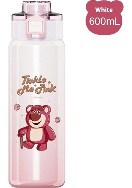 Çilek Ayı Serisi Yalıtımlı Kupa Yüksek Değerli Taşınabilir Sevimli Kupa Damla Geçirmez Pipetli Kur (Yurt Dışından)