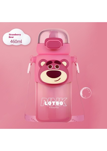 Çilek Ayı Serisi Yalıtımlı Kupa Yüksek Değerli Taşınabilir Sevimli Kupa Damla Geçirmez Pipetli Kur (Yurt Dışından)