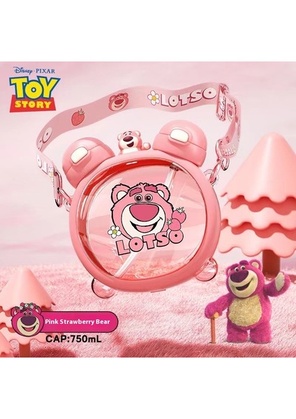 Çilek Ayı Serisi Yalıtımlı Kupa Yüksek Değerli Taşınabilir Sevimli Kupa Damla Geçirmez Pipetli Kur (Yurt Dışından)