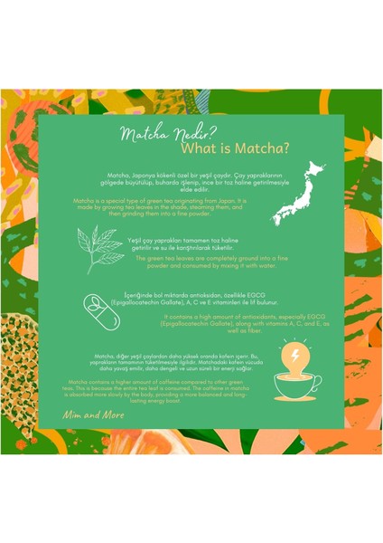 Orange Matcha - Portakal Aromalı Matcha, 100 gr