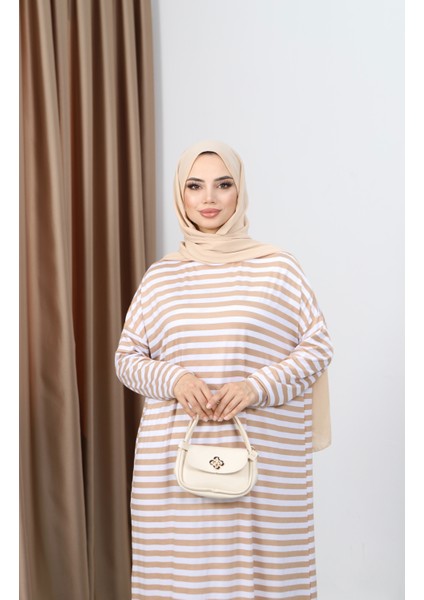 Çizgili Penye Elbise fırsatları