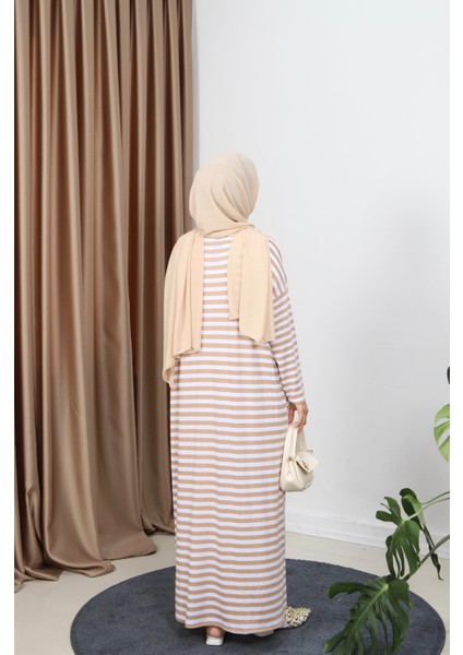 Çizgili Penye Elbise indirimleri