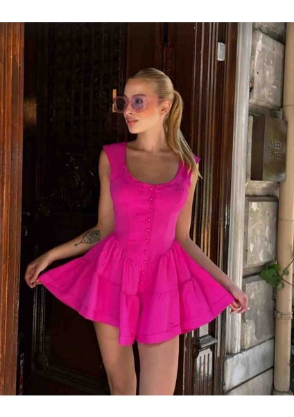 Alt Tarafı Şortlu Mini Elbise