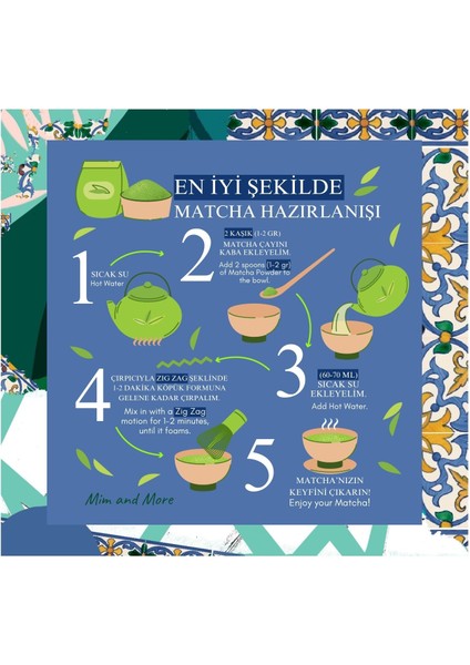 Mastic Gum Matcha - Damla Sakız Aromalı Matcha, 100 gr