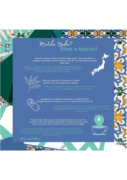 Mastic Gum Matcha - Damla Sakız Aromalı Matcha, 100 gr
