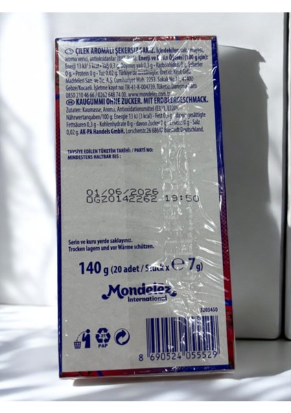Falım 5'li Şekersiz Sakız Çilek Aromalı 7 gr x 20 modelleri