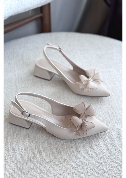 Kadın Howen Kısa Topuklu Ayakkabı - Ten Deri fiyatları