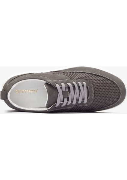 Hakiki Deri-Triko Erkek Günlük Yürüyüş Ayakkabısı - 2550 Nt-Gri KK064 indirimleri