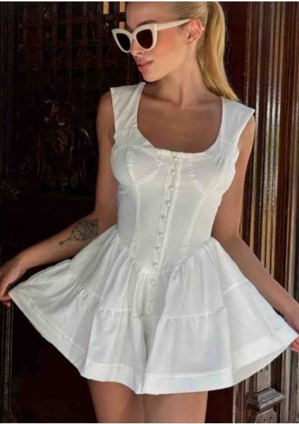 Alt Tarafı Şortlu Mini Elbise