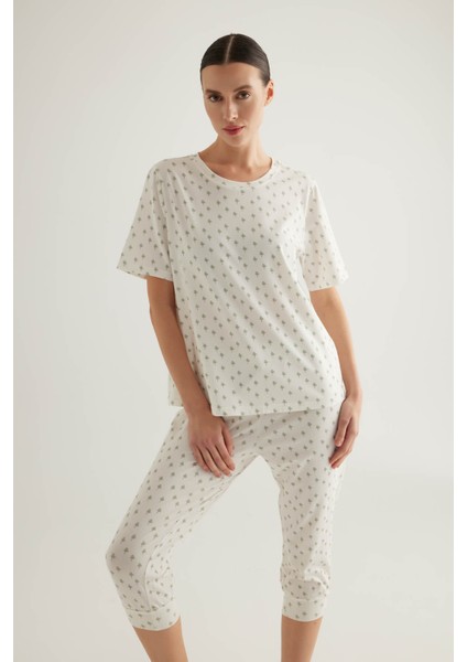 Kadın Pamuklu Kapri Pijama Altı modelleri