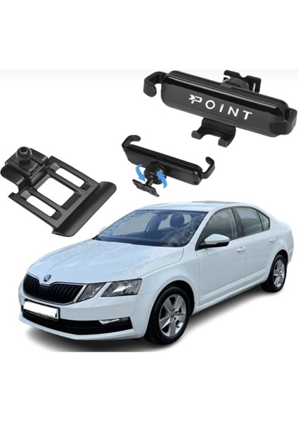 Skoda Octavia Araca Özel Cep Telefon Tutacağı Robotik Oynar Başlık 2013-2019 ONTA78