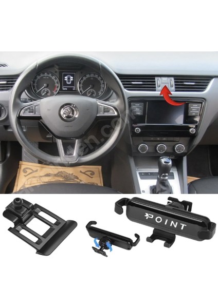 Skoda Octavia Araca Özel Cep Telefon Tutacağı Robotik Oynar Başlık 2013-2019 ONTA78 fiyatları