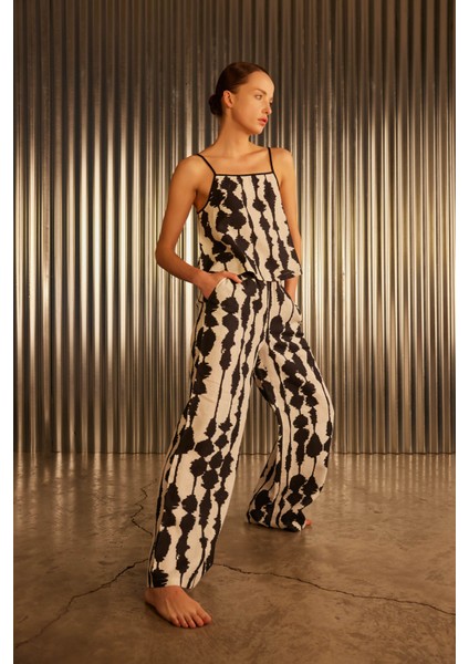 Kadın Keten Dokuma Cepli Pantolon fiyatları