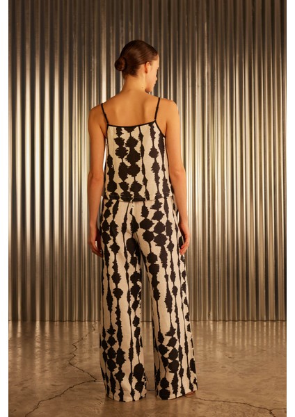 Kadın Keten Dokuma Cepli Pantolon fırsatları