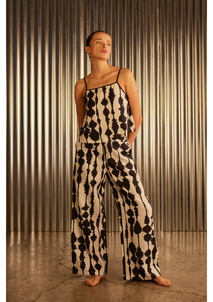 Kadın Keten Dokuma Cepli Pantolon indirimleri