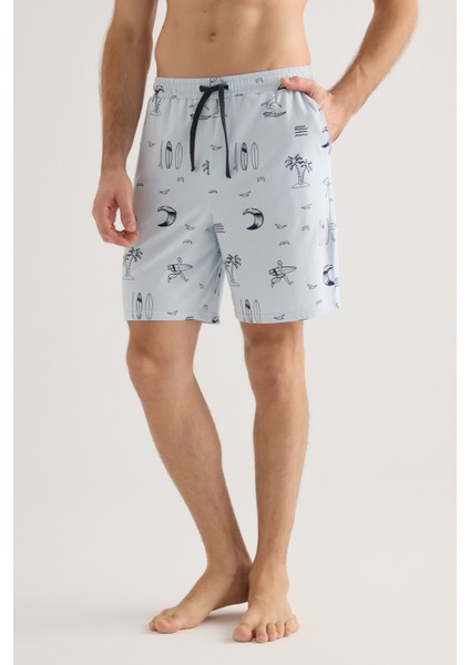 Erkek Pamuklu Cepli Şort Pijama Altı