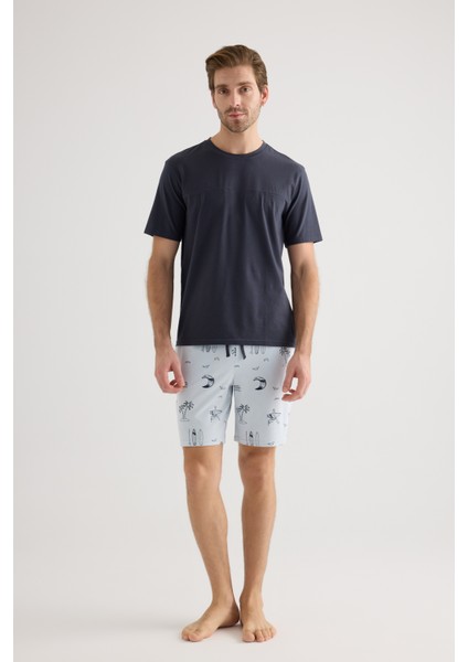 Erkek Pamuklu Cepli Şort Pijama Altı modelleri