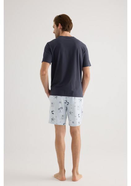 Erkek Pamuklu Cepli Şort Pijama Altı fırsatları