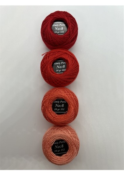 Almiş Perle 4 Lü İplik Seti (10 Gr-No:8) 321-666-351-352 fiyatları