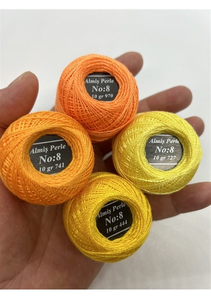 Almiş Perle 4 Lü İplik Seti (10 Gr-No:8) 970-741-444-727