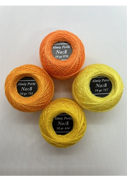 Almiş Perle 4 Lü İplik Seti (10 Gr-No:8) 970-741-444-727