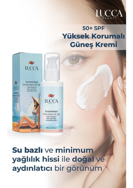Solarshield Güneş Kremi 100 ml - 50 SPF Yüksek Koruma, Cosmos Sertifikalı Ve Su Bazlı Krem fırsatları