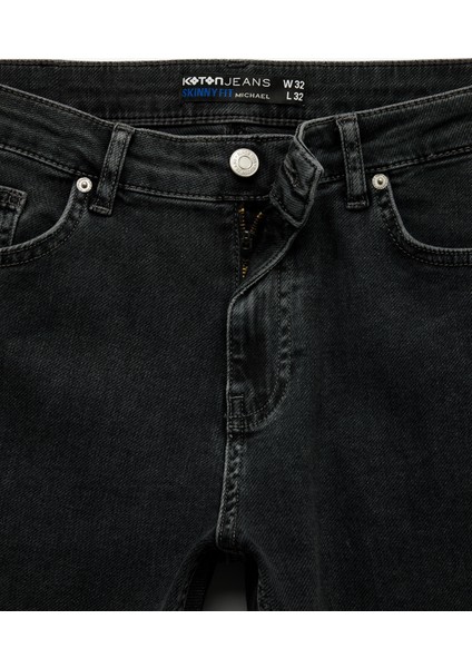 Normal Bel Pamuklu Skinny Fit Jean Pantolon - Michael Jean indirimleri