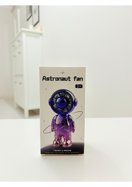 Iki Kademeli Mini Yeşil Fan, Elde ve Masada Kullanım Için Şarjlı, Astronot Tasarımı