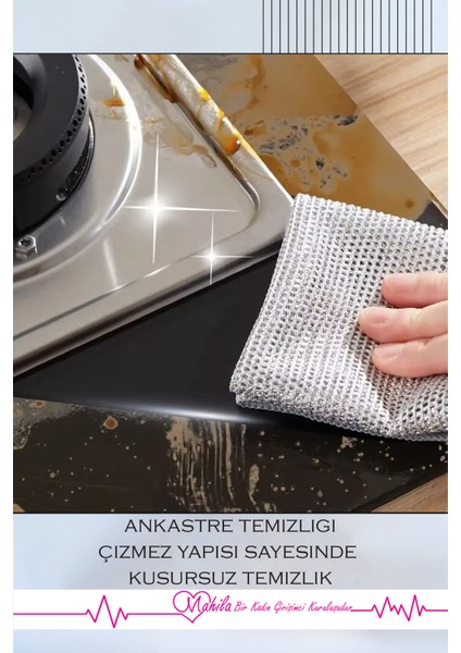 3 Adet Çift Katlı 30X30 Çizmez Bulaşık Teli, Inox Tel fırsatları