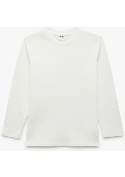 Bisiklet Yaka Pamuklu Basic Uzun Kollu Basic Tişört modelleri