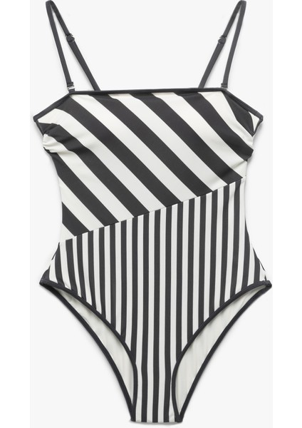 Çizgili Straplez Mayo